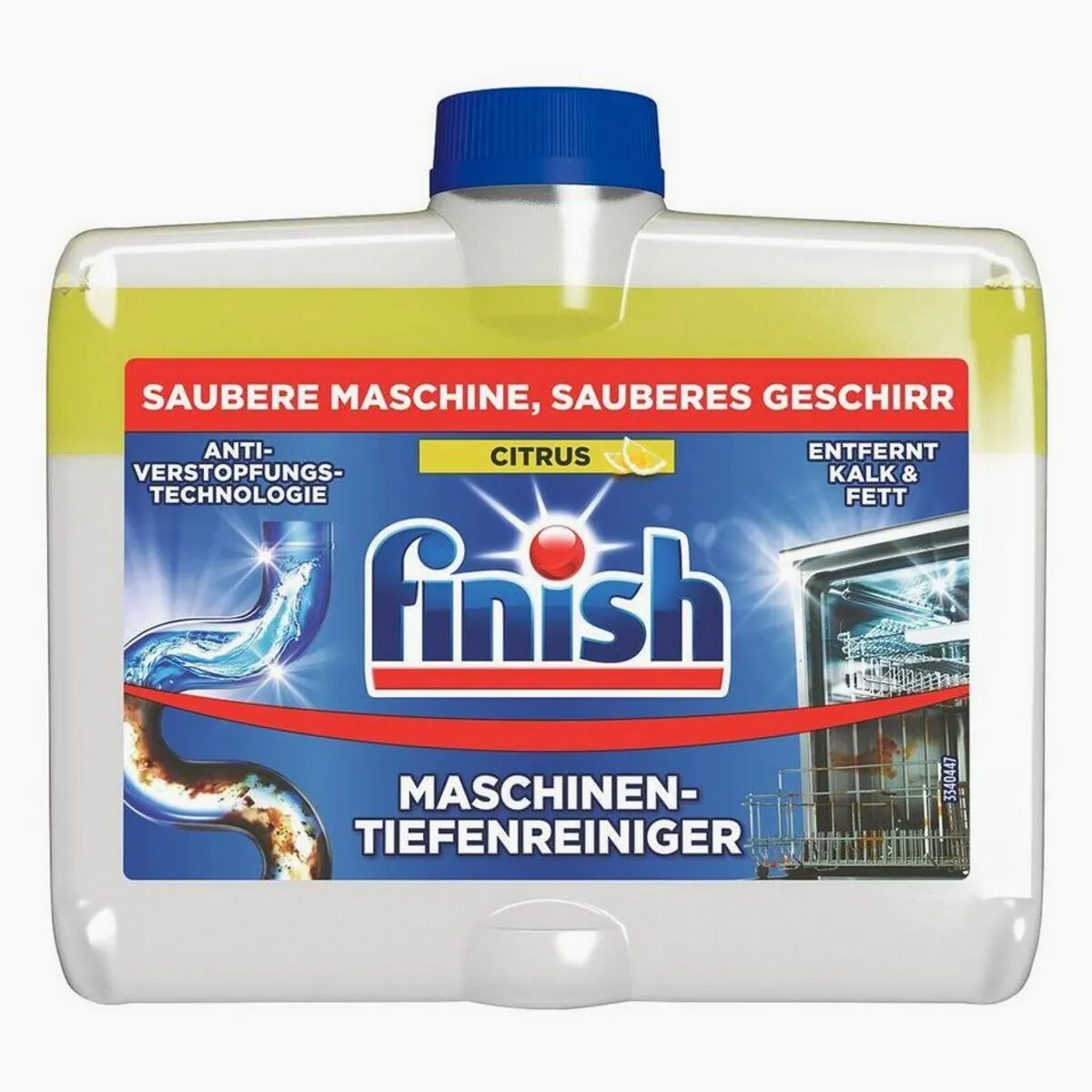 Finish Spülmaschinenpflege Lemon, Dual Action Formel, Citrusduft – 250 ml