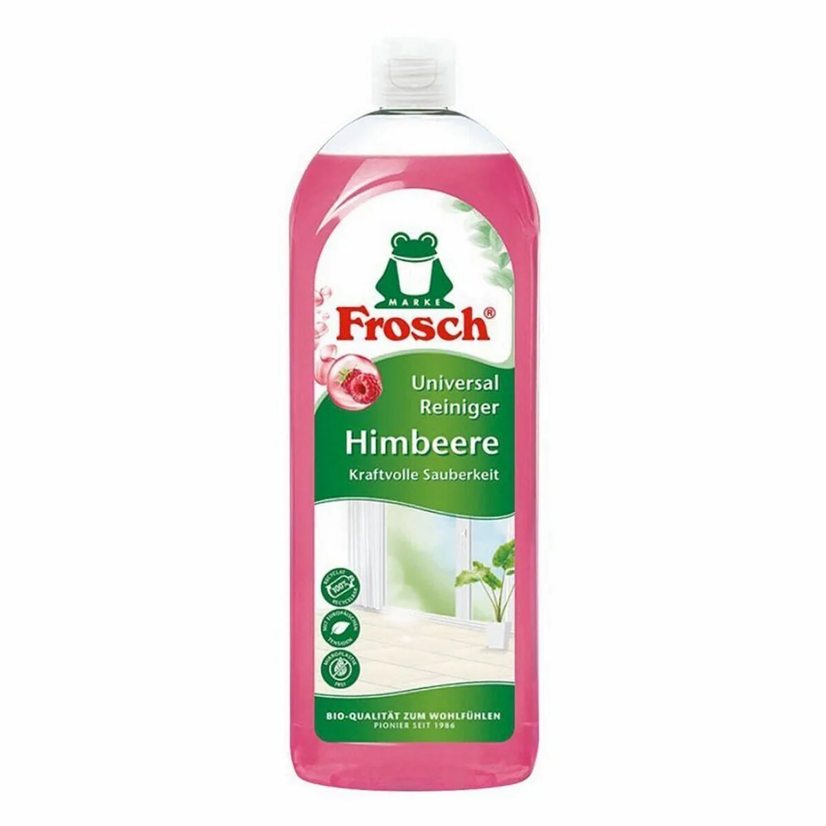 Frosch Himbeer Allzweckreiniger, kraftvolle Reinigung, frischer Duft, 750 ml