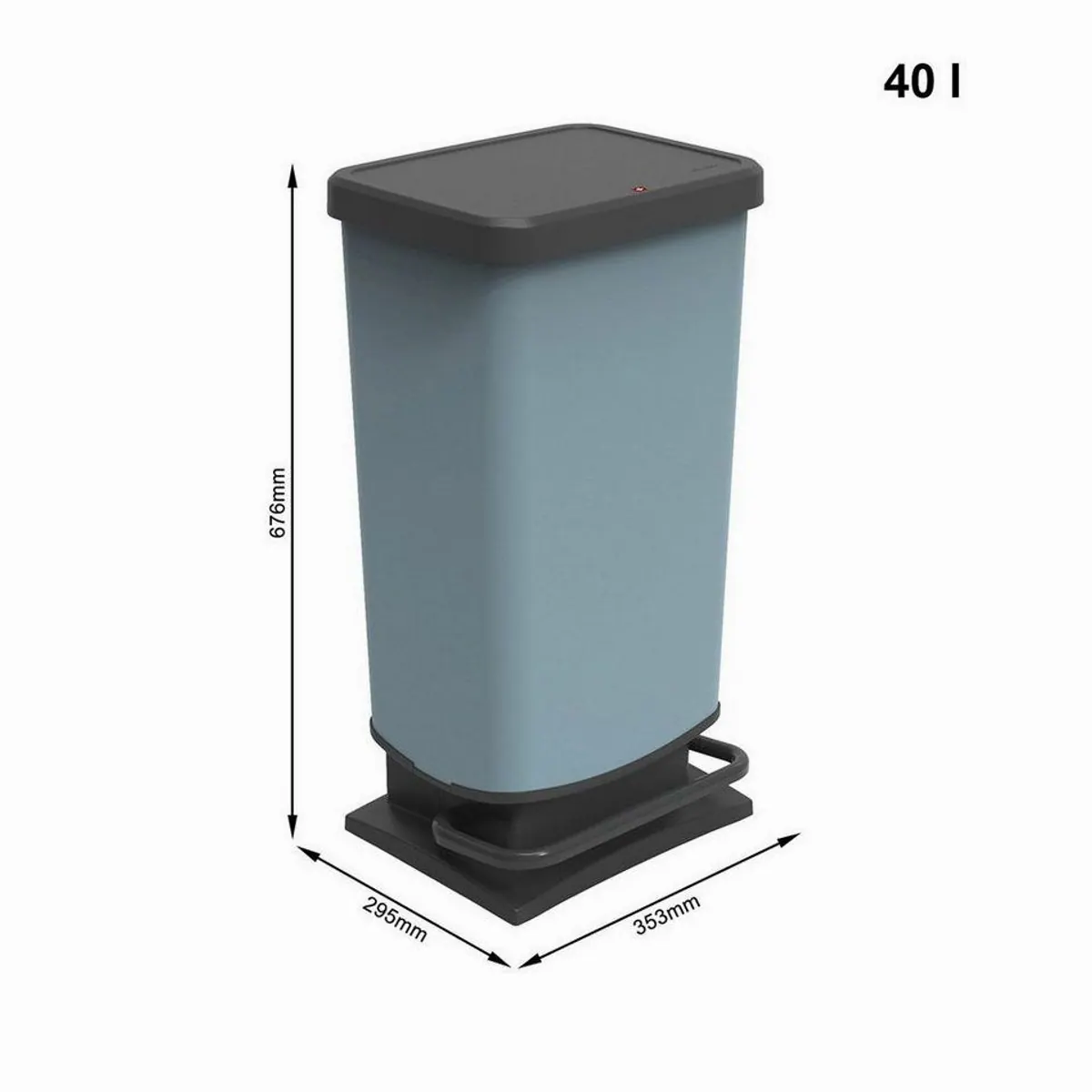 Rotho Paso Mülleimer 40l, stilvoll und funktional — Tretmechanismus, geruchssicher, recyceltes Material 3