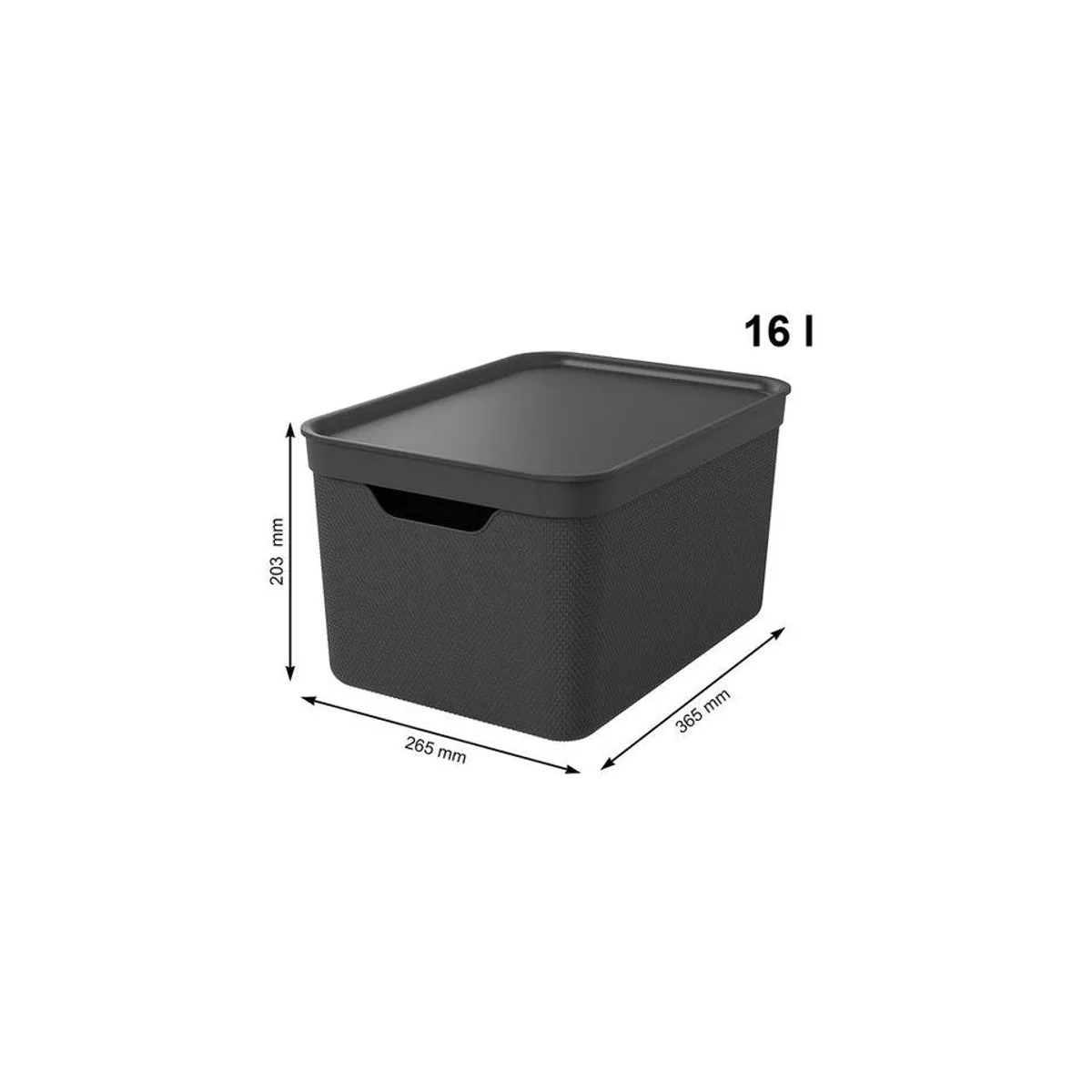 Rotho JIVE Aufbewahrungsbox 3er-Set, stapelbar, vielseitig einsetzbar 4