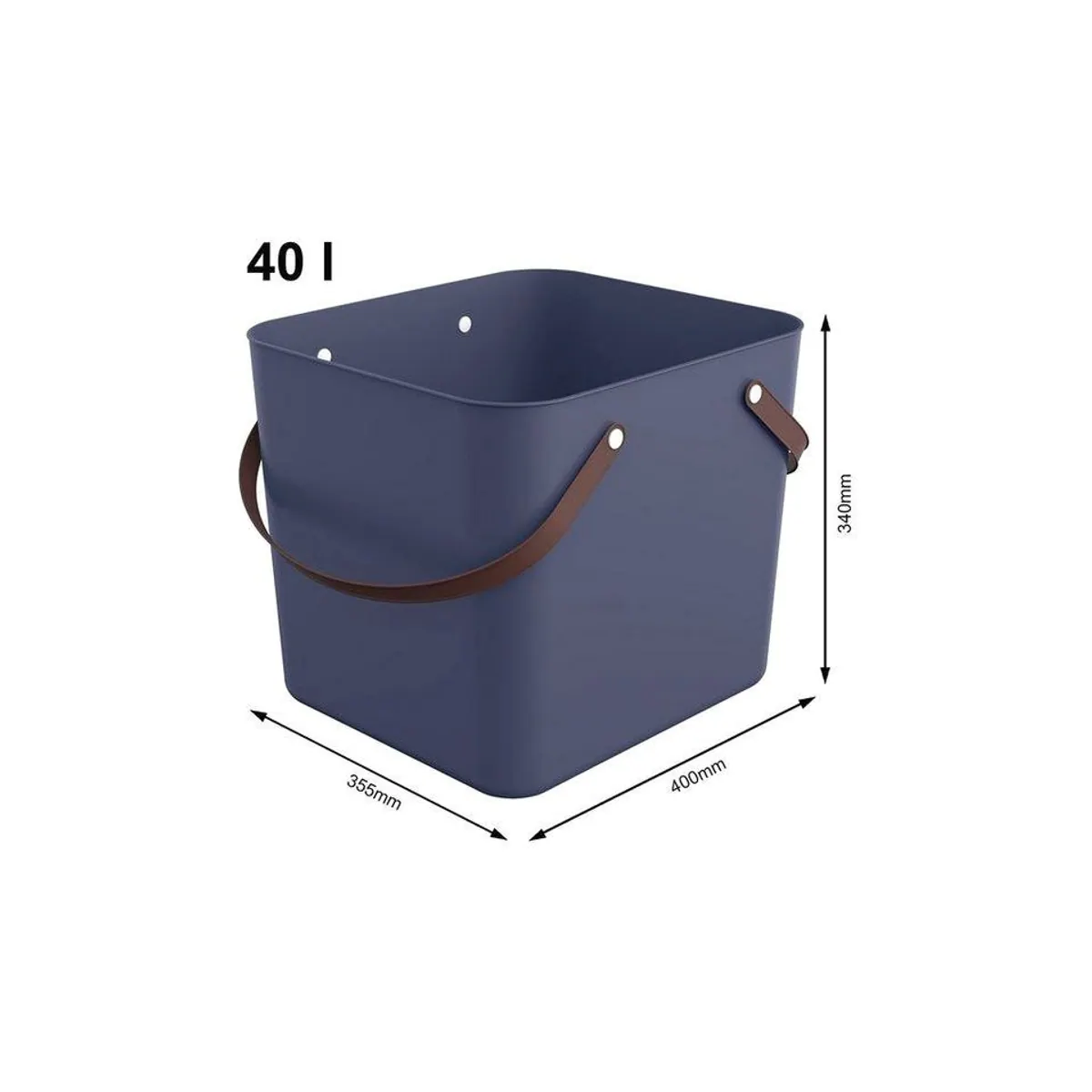 Rotho Albula Einkaufskorb, 40 l Volumen, ergonomische Griffe, pflegeleicht 4