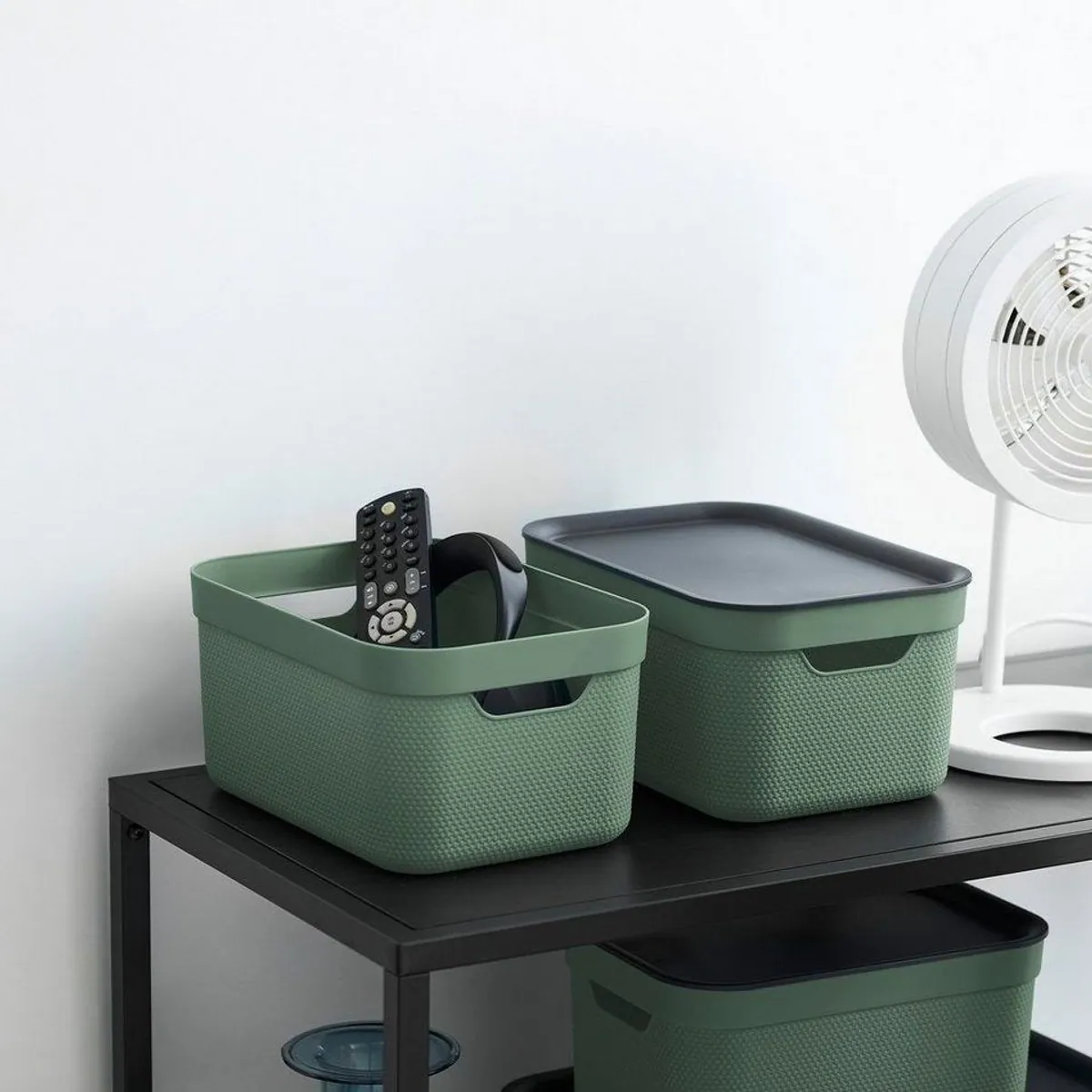 Rotho Jive Aufbewahrungsbox, stapelbar, vielseitig einsetzbar, 5 l — 3er-Set 2