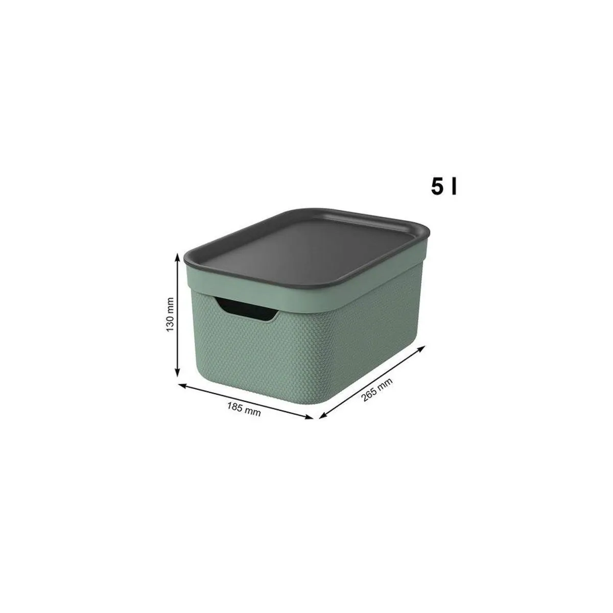 Rotho Jive Aufbewahrungsbox, stapelbar, vielseitig einsetzbar, 5 l — 3er-Set 4