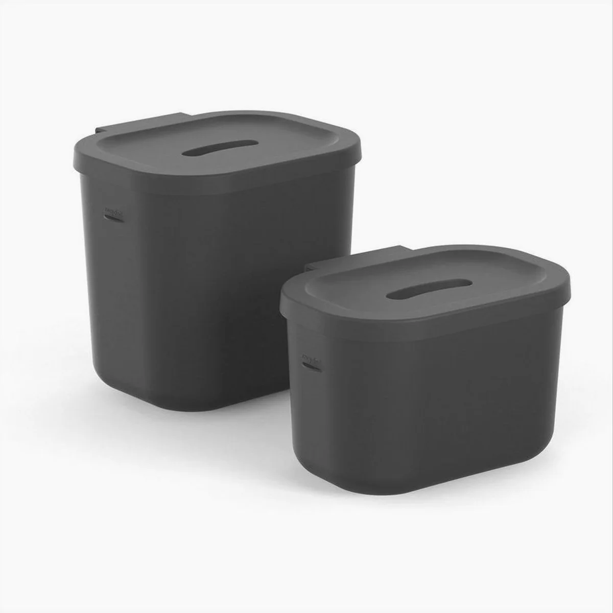 Rotho SALSA Bioabfalleimer Set, 3,2 l und 6 l — flexible Nutzung, recycelter Kunststoff, hygienisch