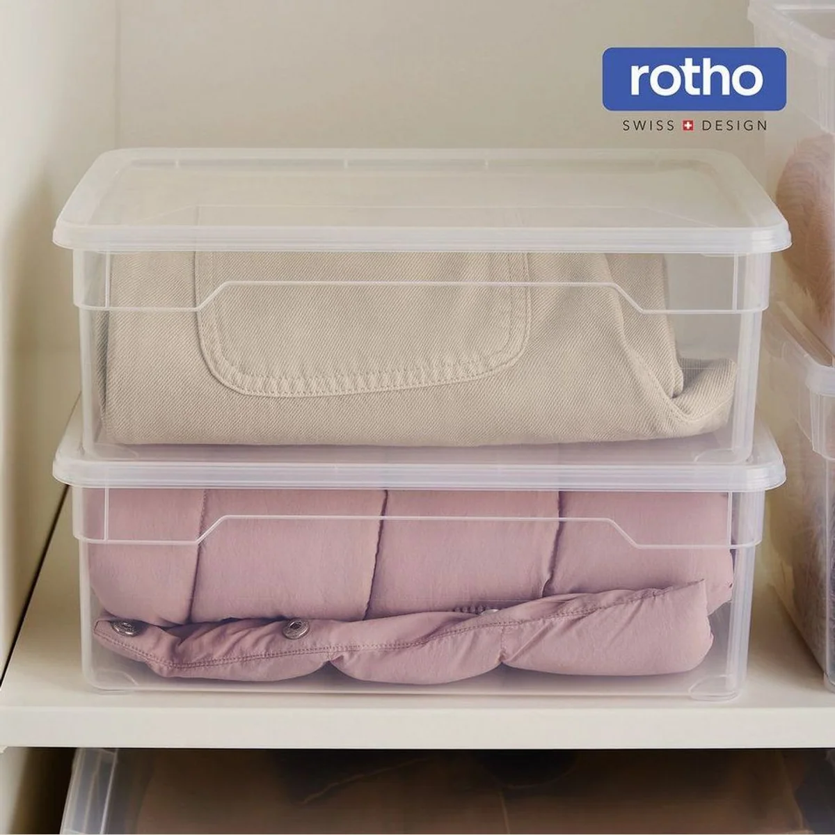 Rotho Clearbox Lady Shoe 5L, transparentes Design, modular & stapelbar 3
