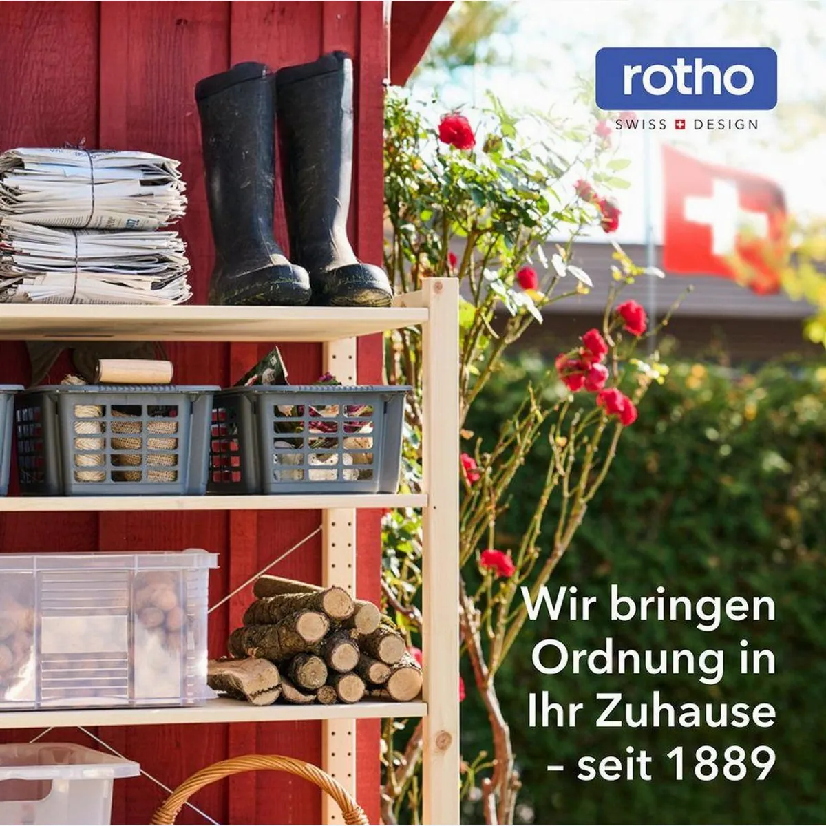 Rotho Maloja Aufbewahrungsbox, 2er-Set, modernes Design, praktisches Volumen, modular stapelbar 5