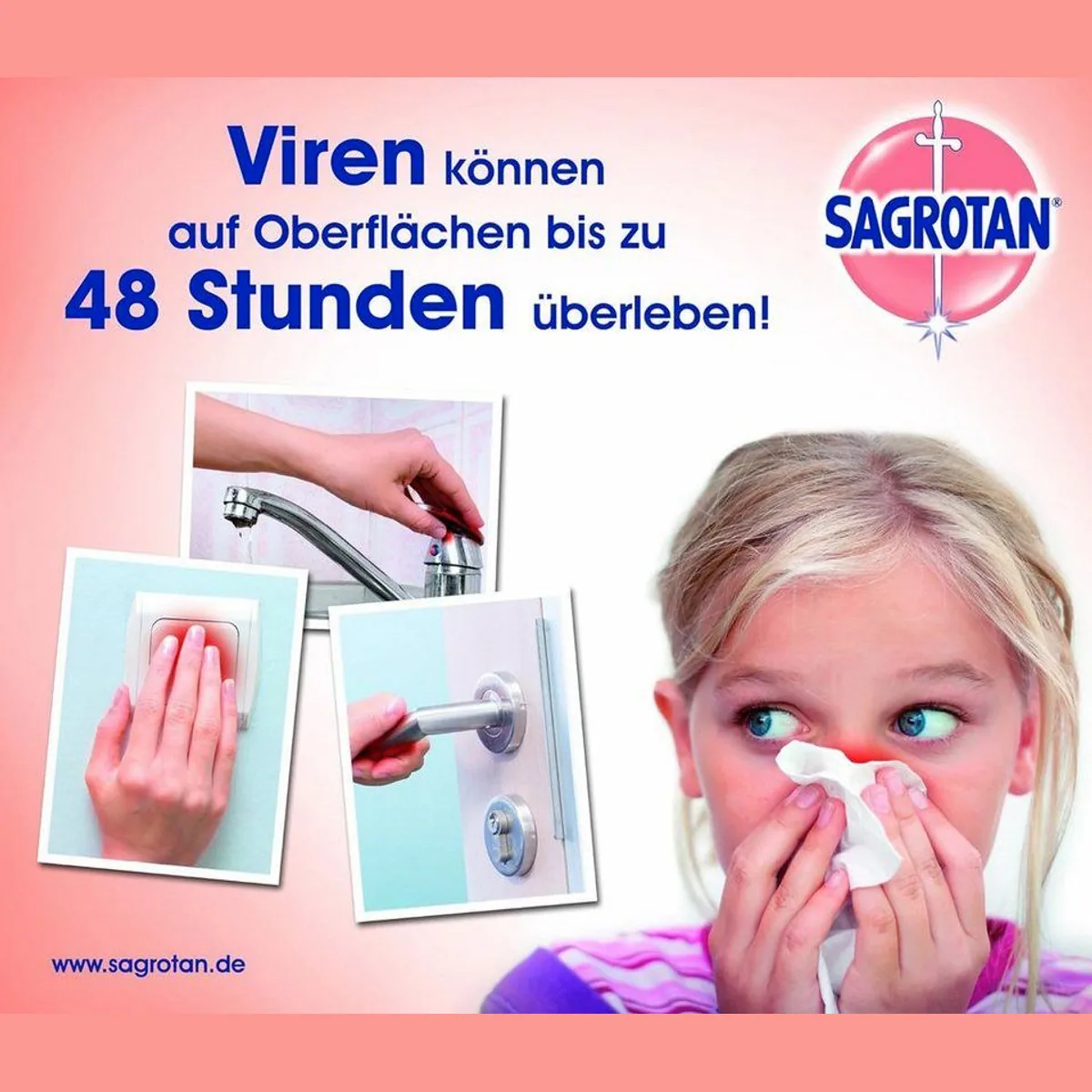 Sagrotan Hygiene-Pumpspray 250ml, 3-fach Schutz, praktische Handhabung, vielseitig einsetzbar 2