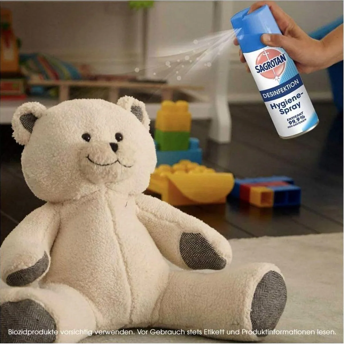 Sagrotan Hygiene-Spray Aerosol 400 ml, effiziente Desinfektion, schnelle Wirkung, einfache Anwendung 3