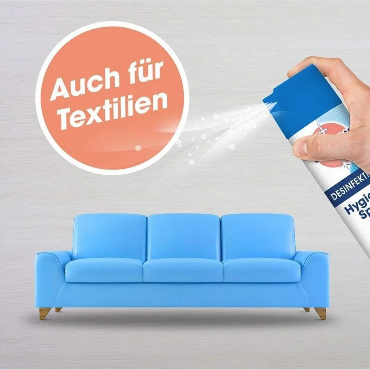 Sagrotan Hygiene-Spray Aerosol 6 x 400ml, effektive Bakterienbeseitigung, frischer Duft, vielseitig einsetzbar 2