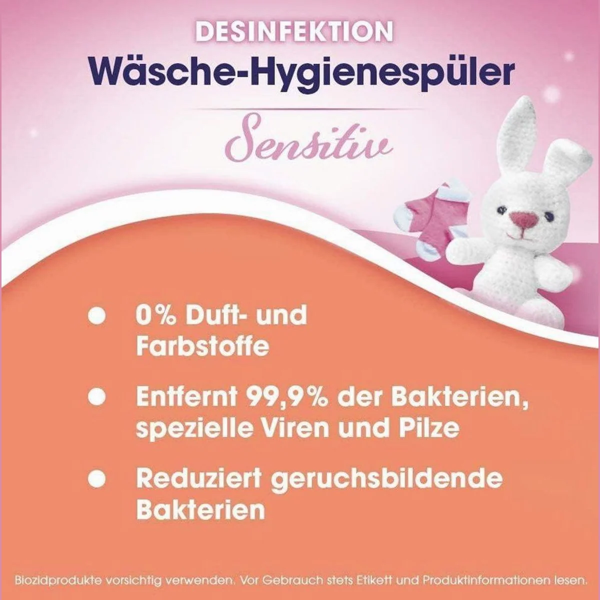 Sagrotan Sensitiv Wäsche-Hygienespüler 8 x 1,5l, 99,9% Bakterienentfernung, ohne Farb- & Duftstoffe 5