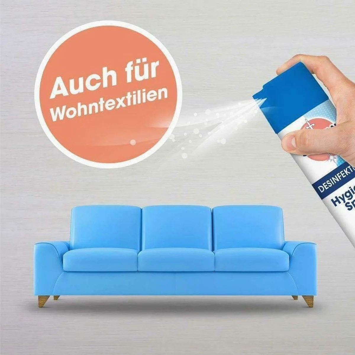 Sagrotan Hygiene Spray Aerosol, 99,9% Bakterienentfernung, frischer Duft — 3 x 400 ml 2