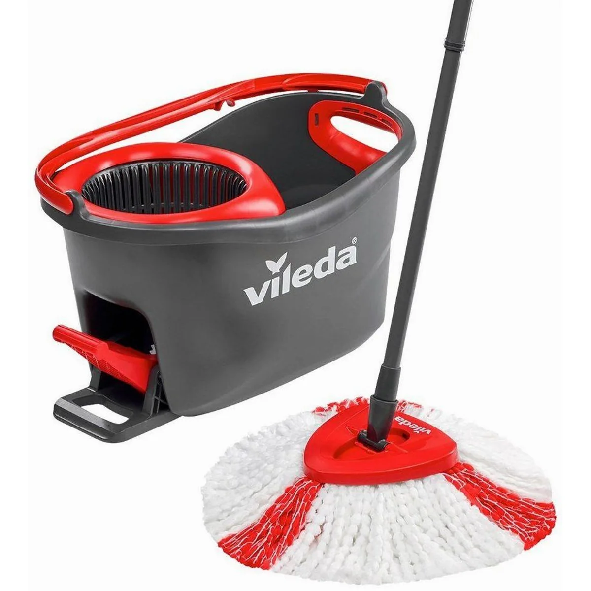 Vileda Turbo Easy Wring & Clean Bodenwischer-Set, ergonomisch, extrem saugfähig, einfache Handhabung