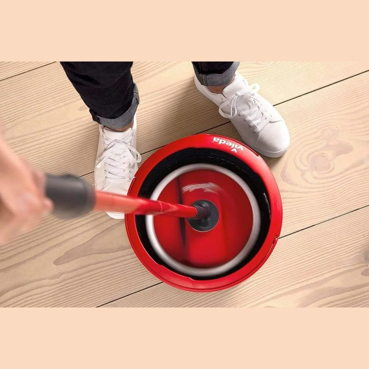 Vileda Spin & Clean Wischmopp, effektive Reinigung ohne Chemie 4