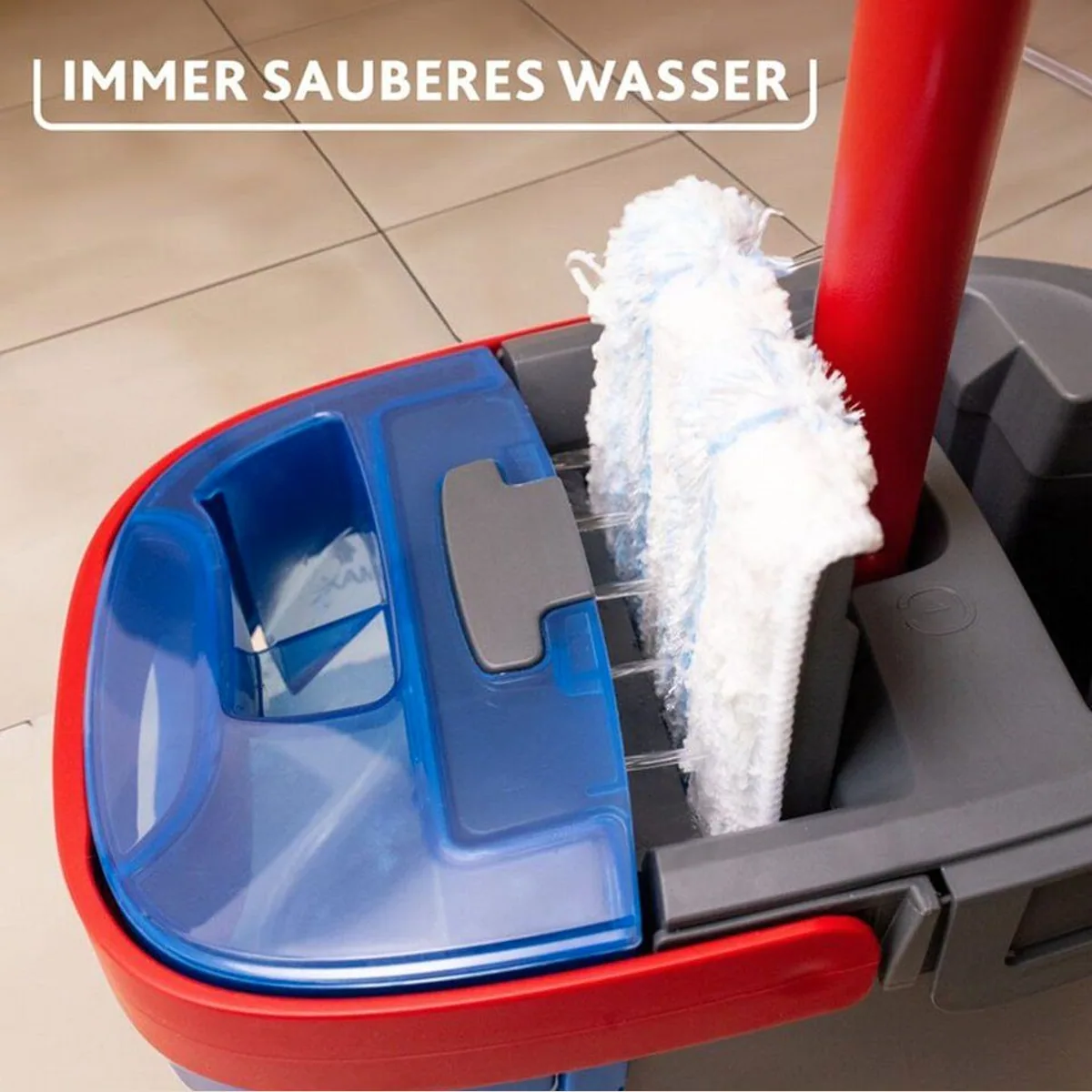 Vileda H2PrO Flat Mop System, 100 % Trennung von Wasser, ergonomisches Design — Set, 3-teilig 4