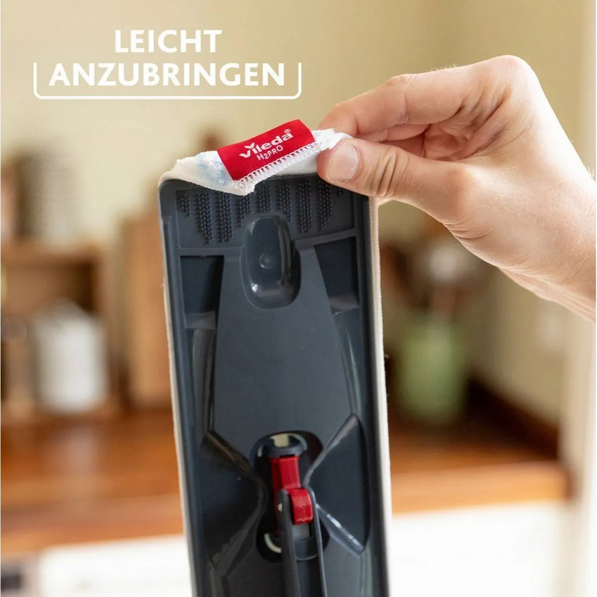 Vileda H2Pro Flatmop Ersatzbezug, leistungsstarke Mikrofasern, für alle Hartböden 5