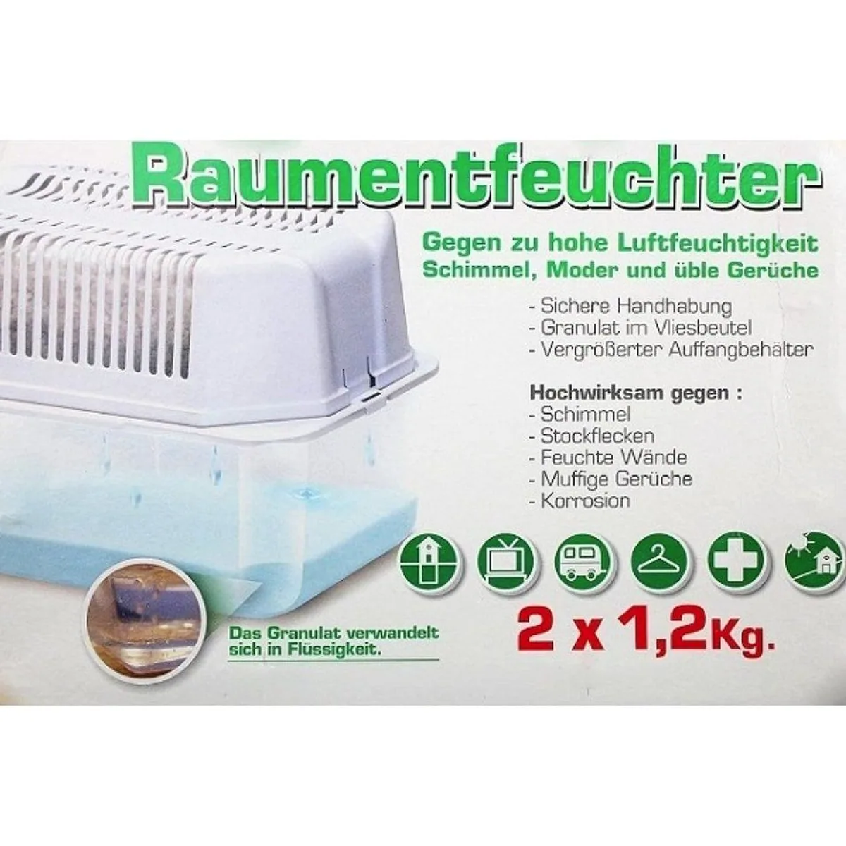 WENKO Granulat-Luftentfeuchter SET, effektive Feuchtigkeitsregulation für Räume 4
