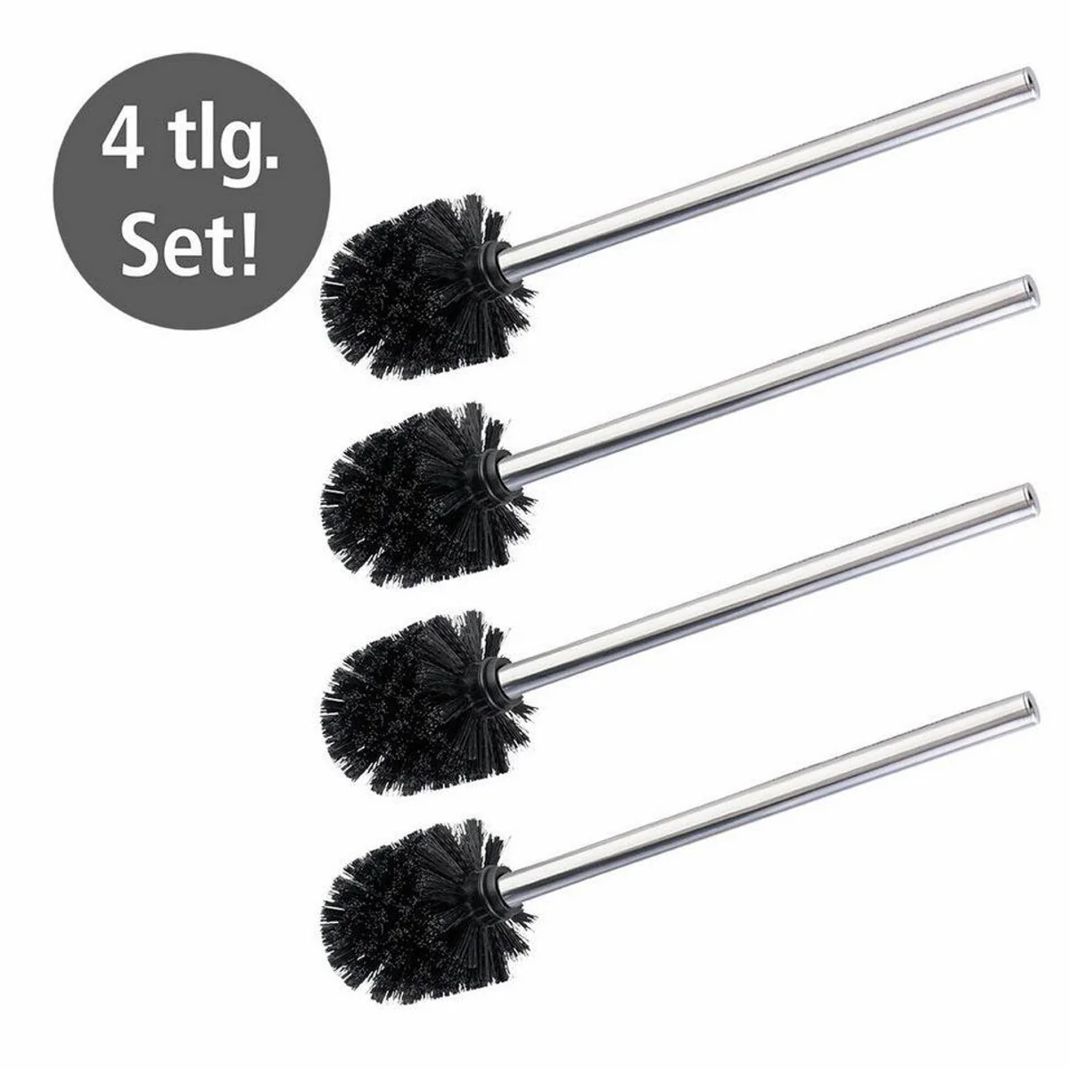 WENKO WC-Reinigungsbürste, 4-teiliges Set, Edelstahlstiel, langlebige Kunststoffborsten 3