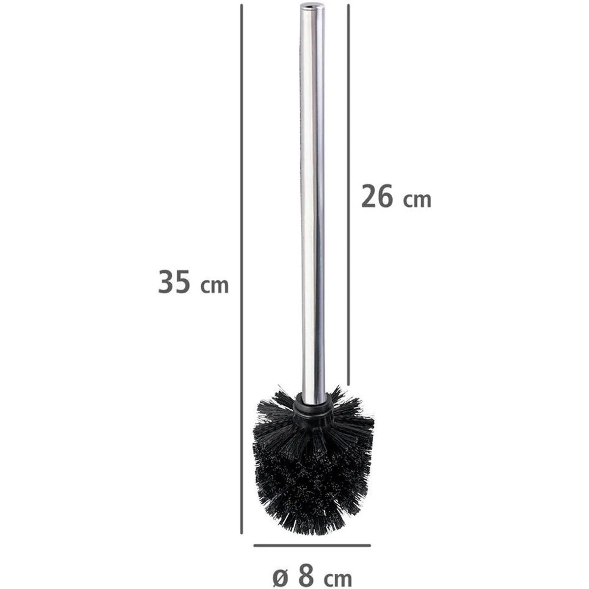 WENKO WC-Reinigungsbürste, 4-teiliges Set, Edelstahlstiel, langlebige Kunststoffborsten 4