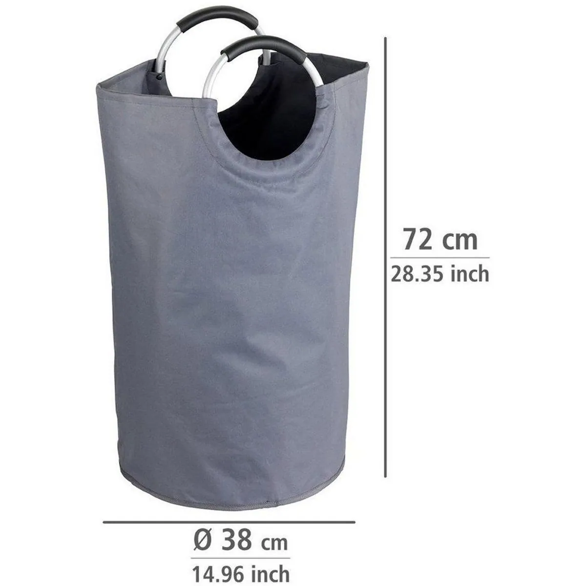 WENKO Wäschesack Jumbo, strapazierfähiges Polyester, Aluminium-Griff — 69 Liter Fassungsvermögen, modisches Design, extra groß 4
